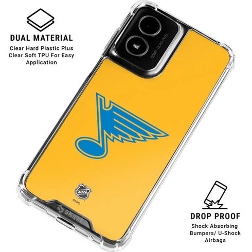 NHL St. Louis Blues Solid Background Moto G Power 5G (2024) Clear Case
