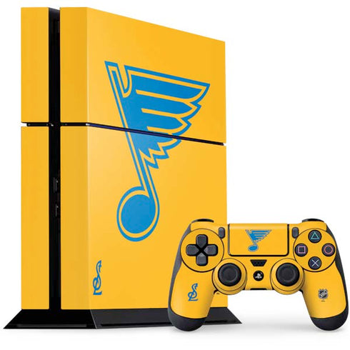 NHL St. Louis Blues Solid Background PS4 Console and Controller Bundle Skin