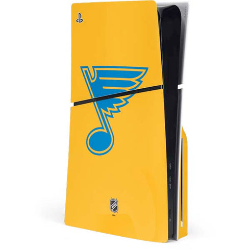 NHL St. Louis Blues Solid Background PS5 Slim Disk Console Skin