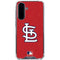 MLB St. Louis Cardinals - Solid Distressed Galaxy A36 5G Clear Case