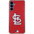 MLB St. Louis Cardinals - Solid Distressed Galaxy A55 5G Clear Case