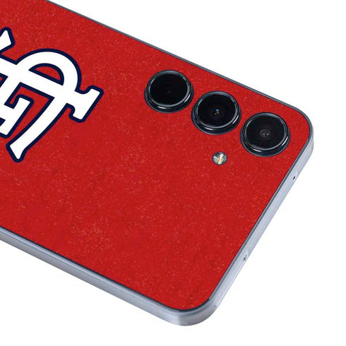 MLB St. Louis Cardinals - Solid Distressed Galaxy A55 5G Skin
