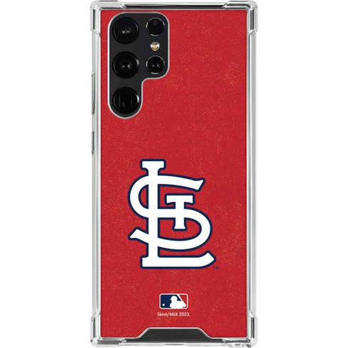 MLB St. Louis Cardinals - Solid Distressed Galaxy S23 Ultra Clear Case
