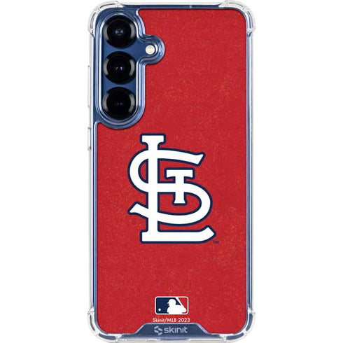 MLB St. Louis Cardinals - Solid Distressed Galaxy S25 FE Clear Case