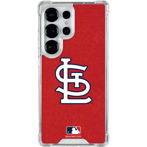 MLB St. Louis Cardinals - Solid Distressed Galaxy S25 Ultra Clear Case