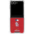 MLB St. Louis Cardinals - Solid Distressed Galaxy Z Flip7 Clear Case