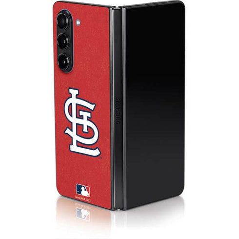 MLB St. Louis Cardinals - Solid Distressed Galaxy Z Fold5 5G Skin