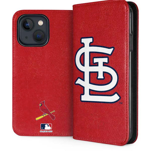 MLB St. Louis Cardinals - Solid Distressed iPhone 15 Folio Case