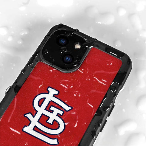 MLB St. Louis Cardinals - Solid Distressed iPhone 15 Plus Waterproof Case