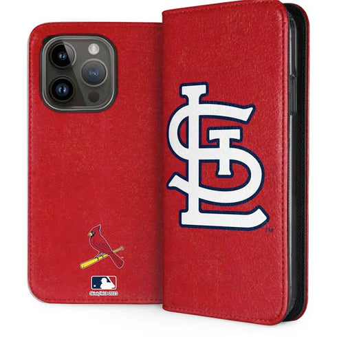MLB St. Louis Cardinals - Solid Distressed iPhone 15 Pro Folio Case