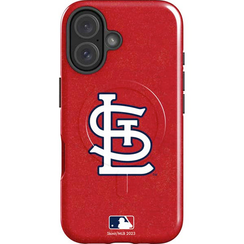 MLB St. Louis Cardinals - Solid Distressed iPhone 16 Plus Magsafe Impact Case