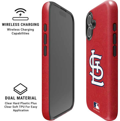 MLB St. Louis Cardinals - Solid Distressed iPhone 16 Plus Magsafe Impact Case