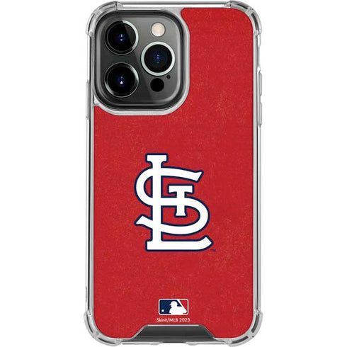 MLB St. Louis Cardinals - Solid Distressed iPhone 16 Pro Clear Case