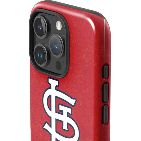 MLB St. Louis Cardinals - Solid Distressed iPhone 16 Pro Impact Case