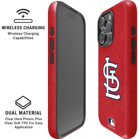 MLB St. Louis Cardinals - Solid Distressed iPhone 16 Pro Magsafe Impact Case