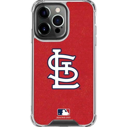 MLB St. Louis Cardinals - Solid Distressed iPhone 16 Pro Max Clear Case