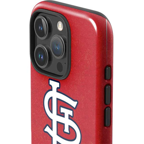 MLB St. Louis Cardinals - Solid Distressed iPhone 16 Pro Max Impact Case