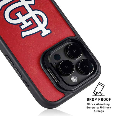 MLB St. Louis Cardinals - Solid Distressed iPhone 16 Pro Max Kickstand Case