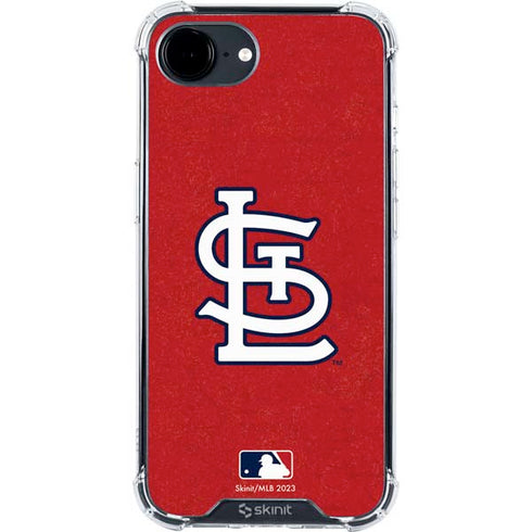 MLB St. Louis Cardinals - Solid Distressed iPhone 16e Clear Case