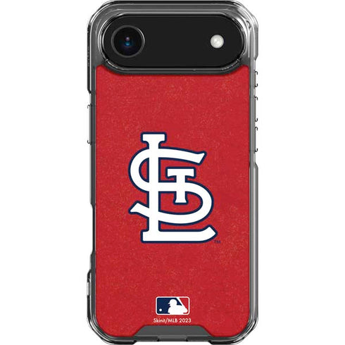 MLB St. Louis Cardinals - Solid Distressed iPhone 17 Air Clear Case