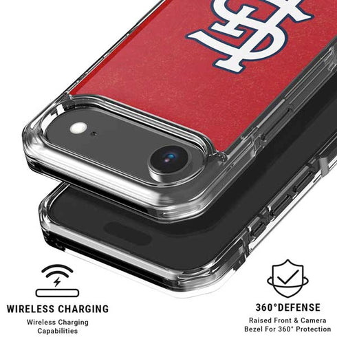 MLB St. Louis Cardinals - Solid Distressed iPhone 17 Air Clear Case