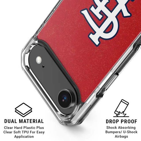 MLB St. Louis Cardinals - Solid Distressed iPhone 17 Air Clear Case