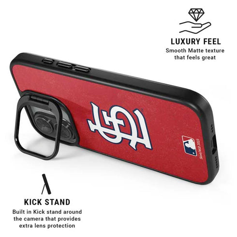 MLB St. Louis Cardinals - Solid Distressed iPhone 17 Kickstand Case