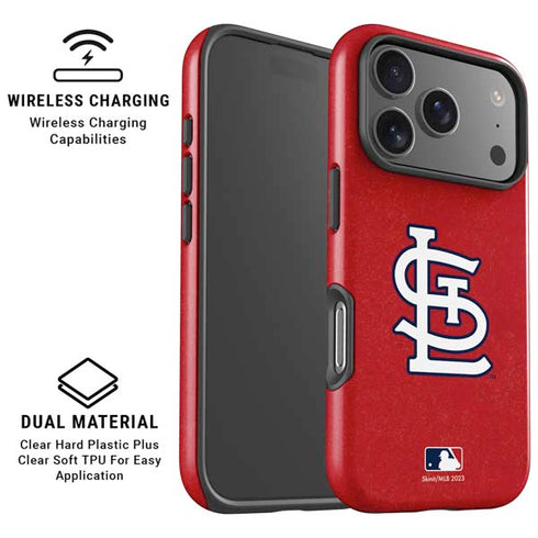 MLB St. Louis Cardinals - Solid Distressed iPhone 17 Pro Magsafe Impact Case