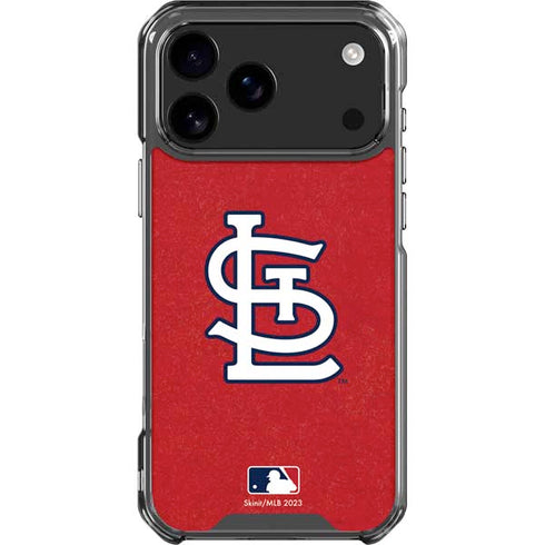 MLB St. Louis Cardinals - Solid Distressed iPhone 17 Pro Max Clear Case