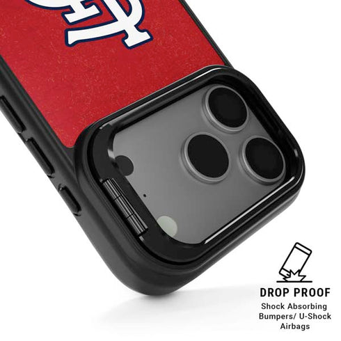 MLB St. Louis Cardinals - Solid Distressed iPhone 17 Pro Max Kickstand Case