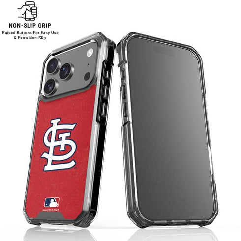 MLB St. Louis Cardinals - Solid Distressed iPhone 18 Pro Clear Case