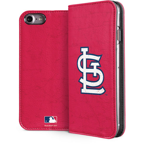MLB St. Louis Cardinals - Solid Distressed iPhone 8 Folio Case