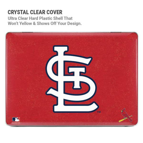 MLB St. Louis Cardinals - Solid Distressed MacBook Pro 14in (2021-24) Case plus Skin