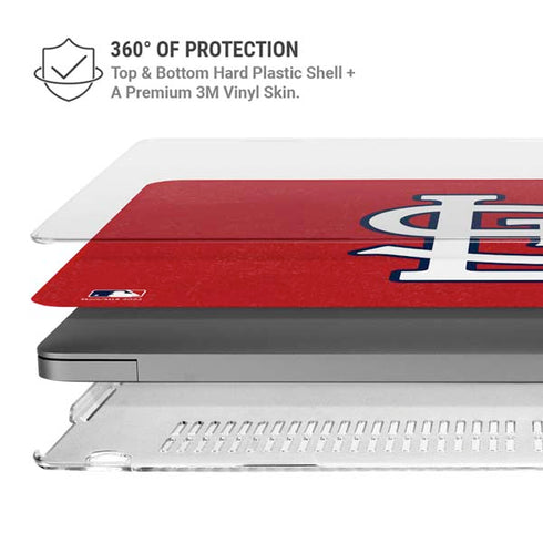 MLB St. Louis Cardinals - Solid Distressed MacBook Cases