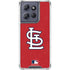 MLB St. Louis Cardinals - Solid Distressed Moto G 5G (2025) Clear Case