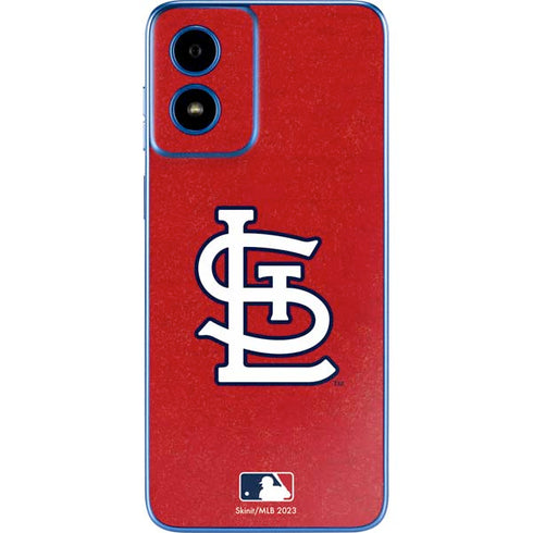 MLB St. Louis Cardinals - Solid Distressed Moto G Play 4G (2024) Skin