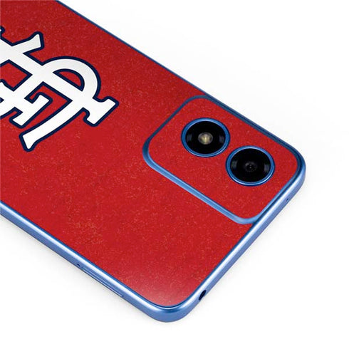 MLB St. Louis Cardinals - Solid Distressed Moto G Play 4G (2024) Skin
