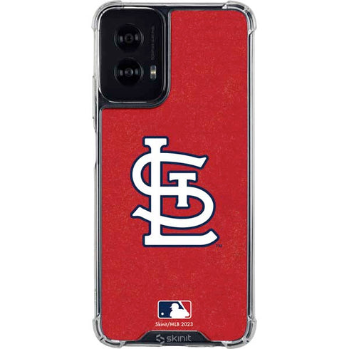 MLB St. Louis Cardinals - Solid Distressed Moto G Power 5G (2024) Clear Case