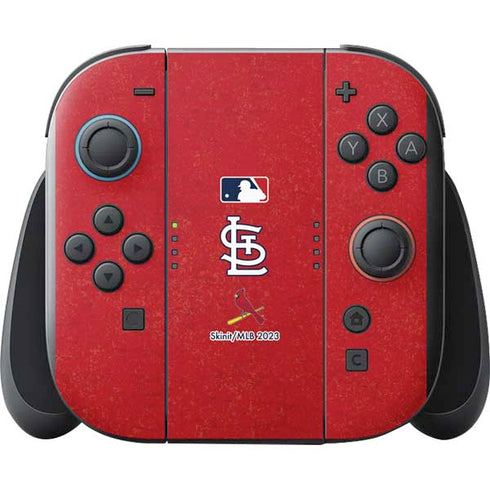 MLB St. Louis Cardinals - Solid Distressed Nintendo Switch 2 (2025) with Joy-Con Skin