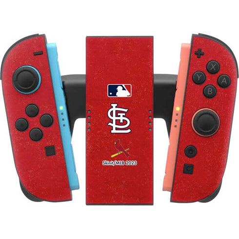 MLB St. Louis Cardinals - Solid Distressed Nintendo Switch 2 (2025) Joy-Con Controller Skin