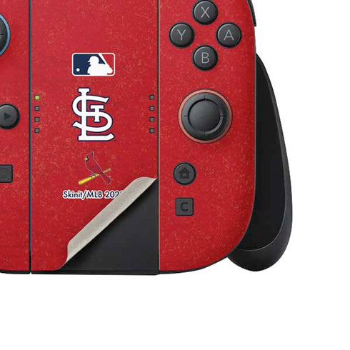 MLB St. Louis Cardinals - Solid Distressed Nintendo Switch 2 (2025) Joy-Con Controller Skin