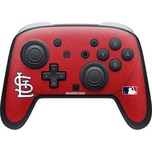 MLB St. Louis Cardinals - Solid Distressed Nintendo Switch 2 (2025) Pro Controller Skin