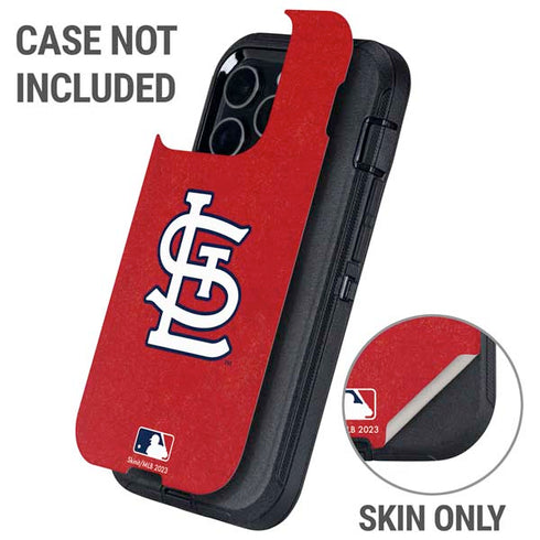 MLB St. Louis Cardinals - Solid Distressed Otterbox Defender iPhone Skin