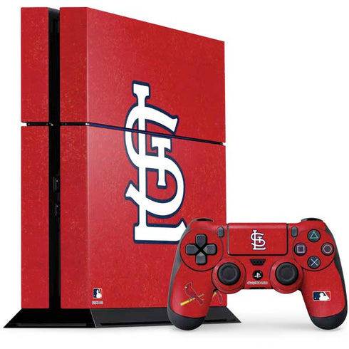 MLB St. Louis Cardinals - Solid Distressed PlayStation PS4 Skins