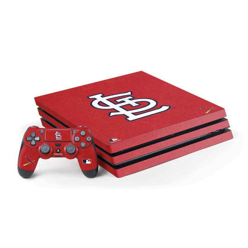 MLB St. Louis Cardinals - Solid Distressed PlayStation PS4 Skins