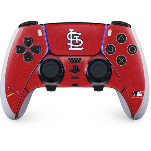 MLB St. Louis Cardinals - Solid Distressed PS5 DualSense Edge Pro Controller Skin