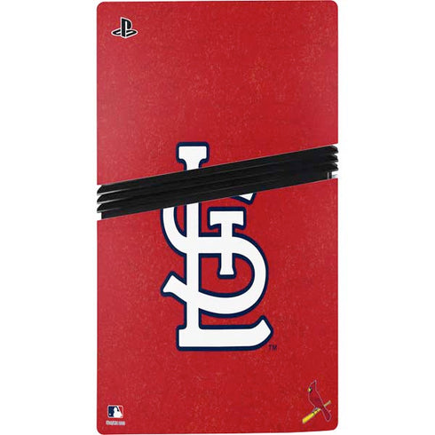 MLB St. Louis Cardinals - Solid Distressed PS5 Pro Bundle Skin