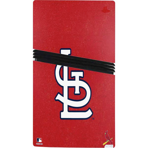 MLB St. Louis Cardinals - Solid Distressed PS5 Pro Bundle Skin