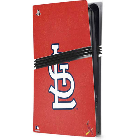 MLB St. Louis Cardinals - Solid Distressed PS5 Pro Console Skin