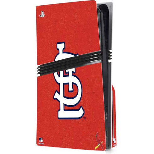 MLB St. Louis Cardinals - Solid Distressed PlayStation PS5 Skins